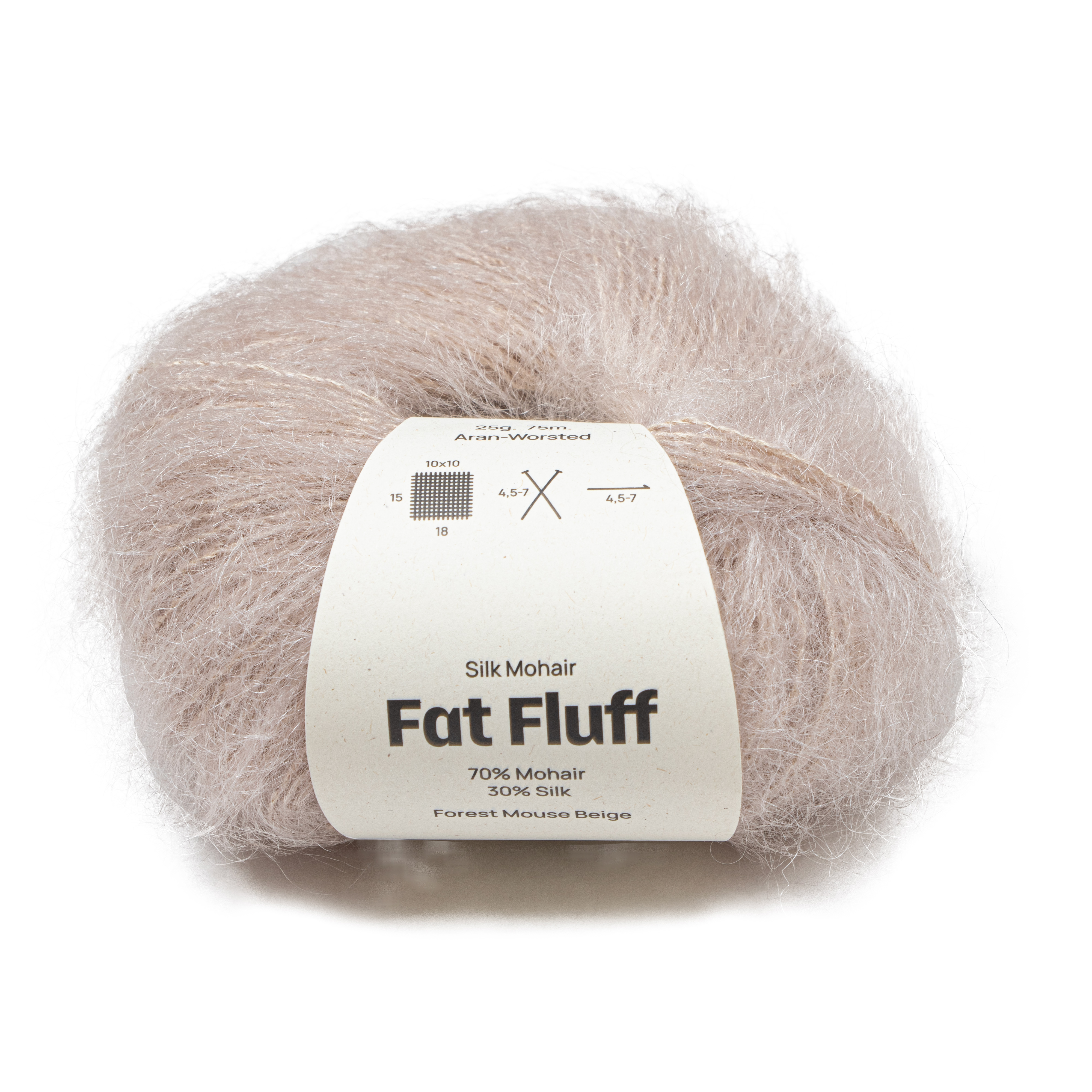 Silk Mohair Fat Fluff 25 gr Forest Mouse beige A782 Adlibris