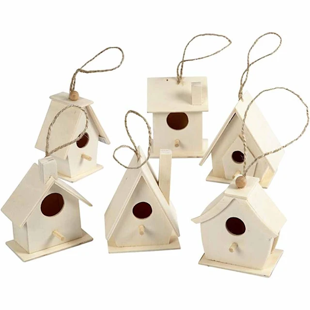 Fågelholk Mini 7 cm Poppel Mix 6 st