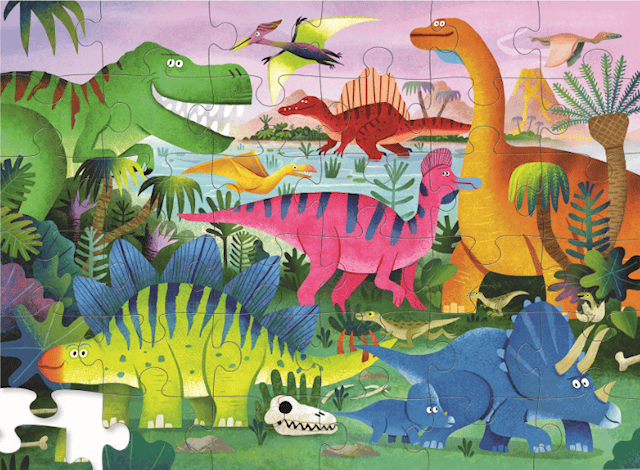Produktbild 2 för Dino Land Pussel 36 bitar Crocodile Creek
