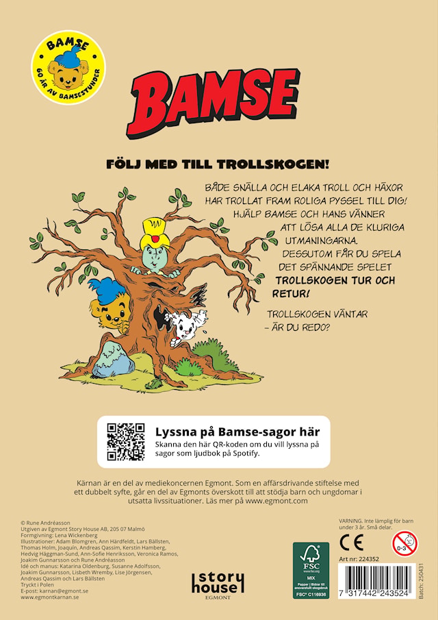 Produktbild 3 för Pysselbok Bamse I Trollskogen