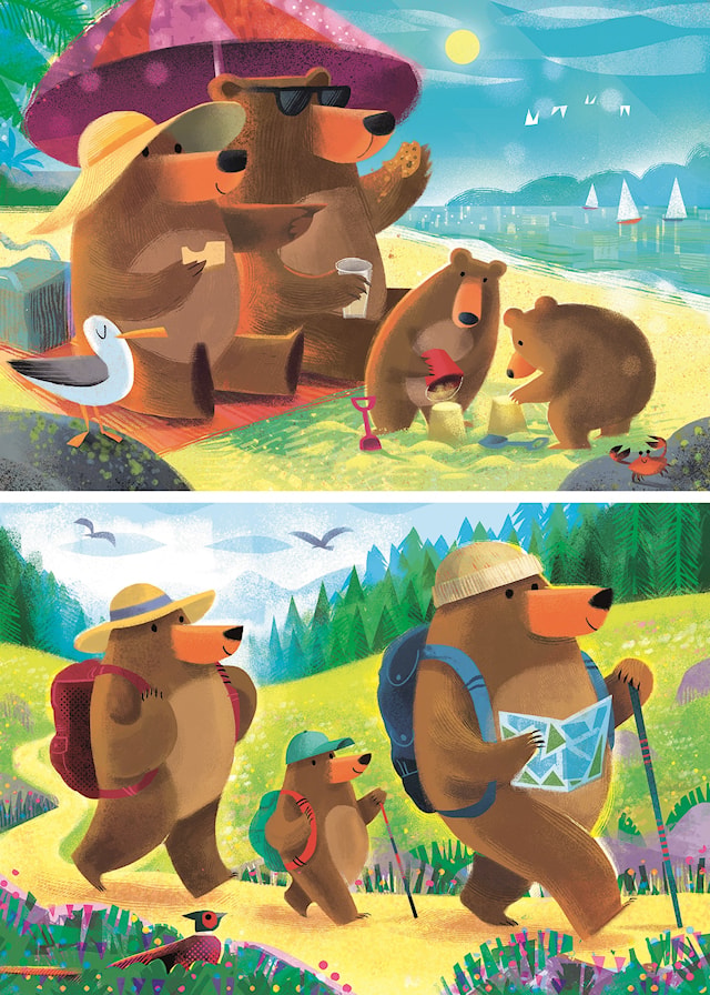 Tuotekuva 2 - Bear Family Vacations 2x24p Ravensburger
