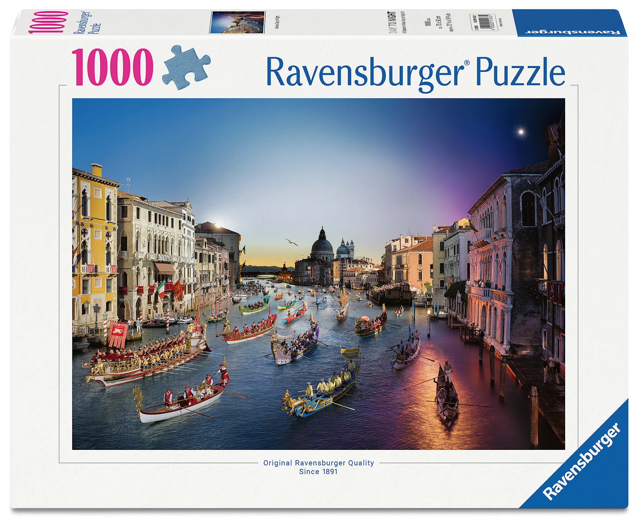 Produktbild för Venice Day to Night Pussel 1000 Bitar, Ravensburger