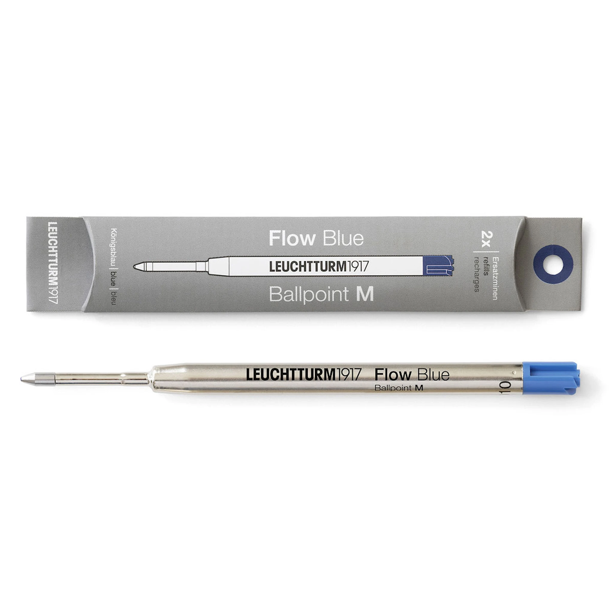 Produktbild för Patron refill Drehgriffel M Blue 2-p Leuchtturm1917