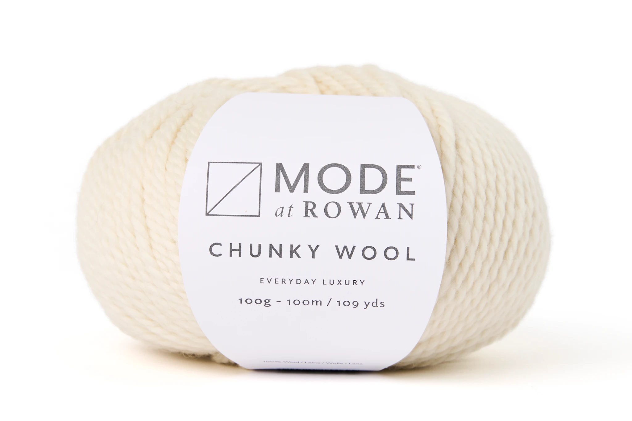 Produktbild för Chunky Wool, 100% ull 100 gr Ghost 014, Mode at Rowan