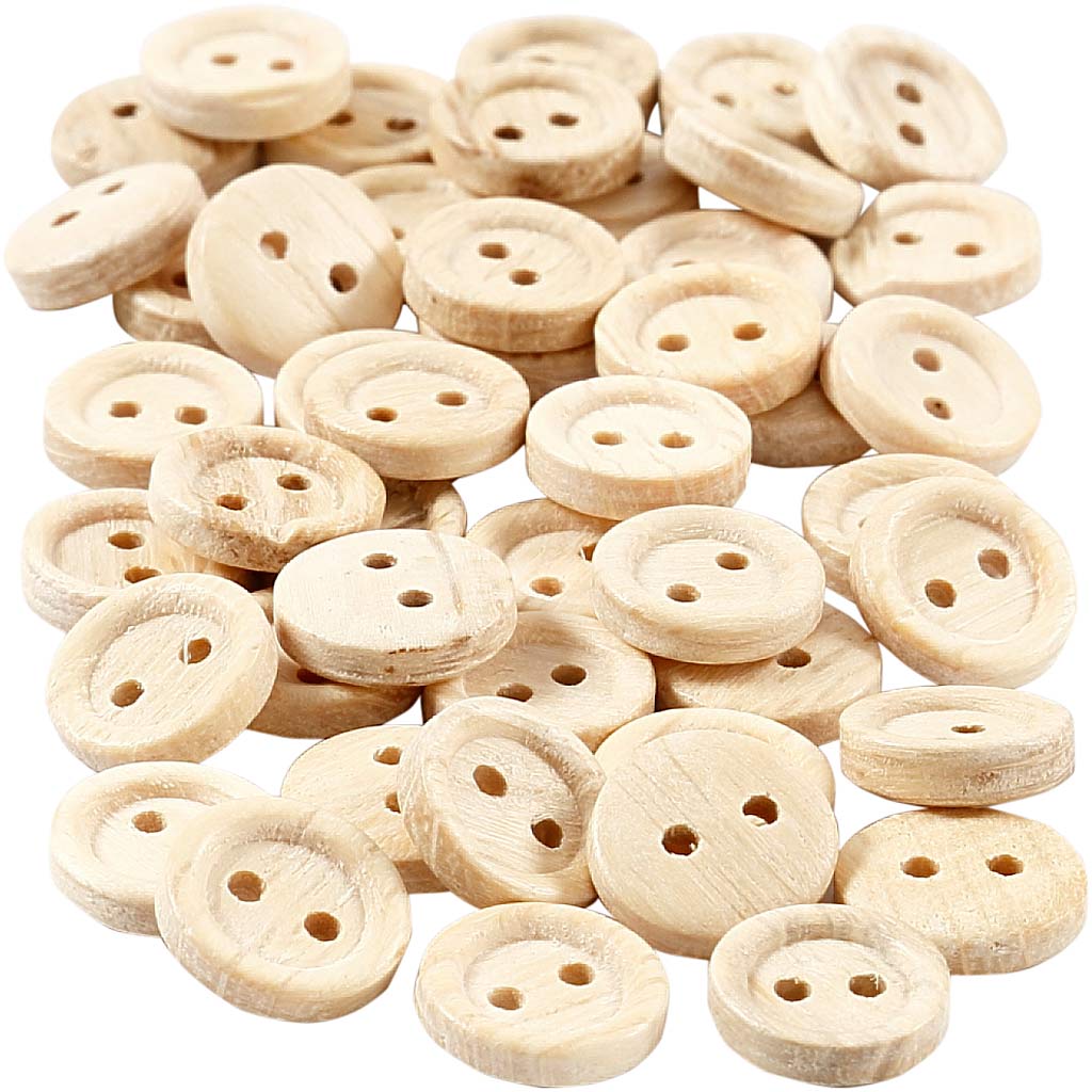 Knappar Trä Dia 11 mm 50-pack Creativ Company