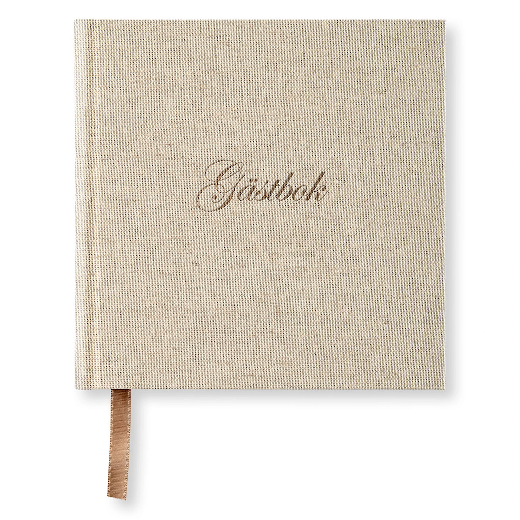 Produktbild för Gästbok 185 x 185 Rough Linen Paperstyle