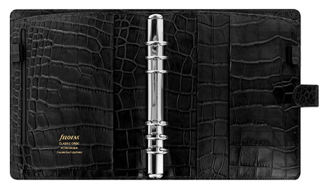 Produktbild 2 för Systemkalender A5 Classic Croc Ebony Filofax