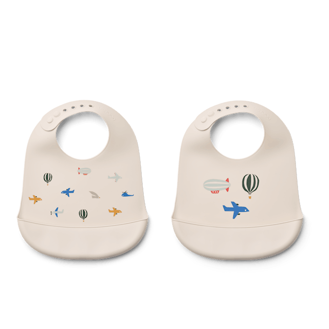 Produktbild 1 för Tilda Haklapp 2-Pack Aviator/Ecru Liewood