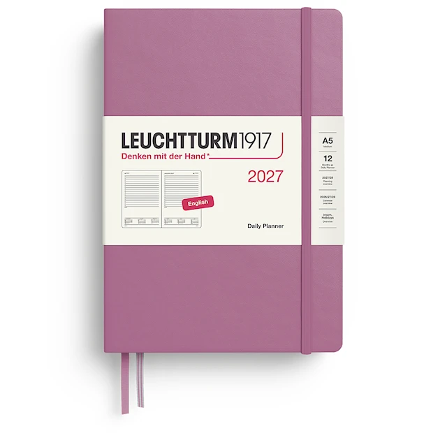 Daily PLANNER 2027 A5 Hard Dusty Rose Leuchtturm1917