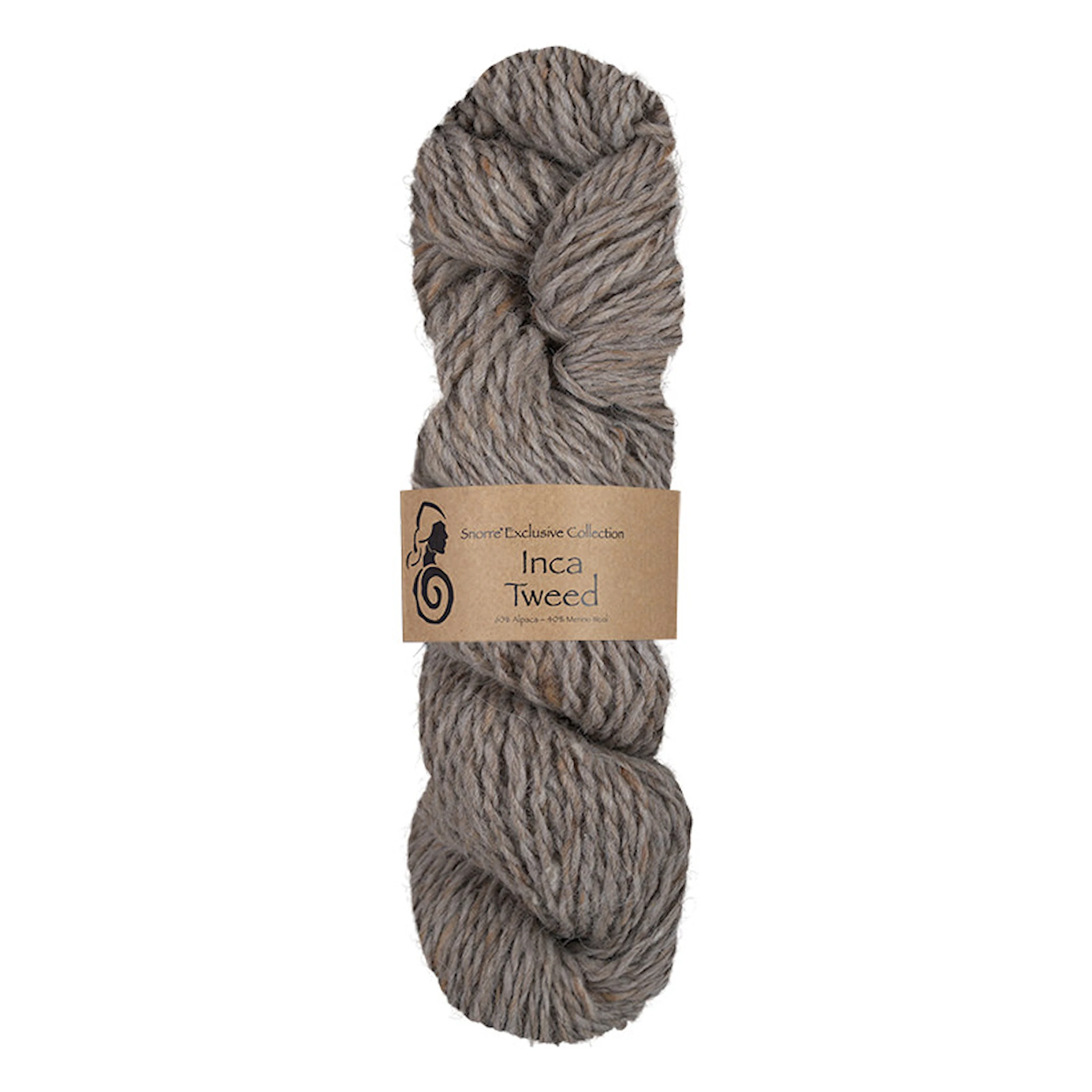 Produktbild för Inca Tweed Alpacka, ull 50 gr Beige 107, Viking Snorre