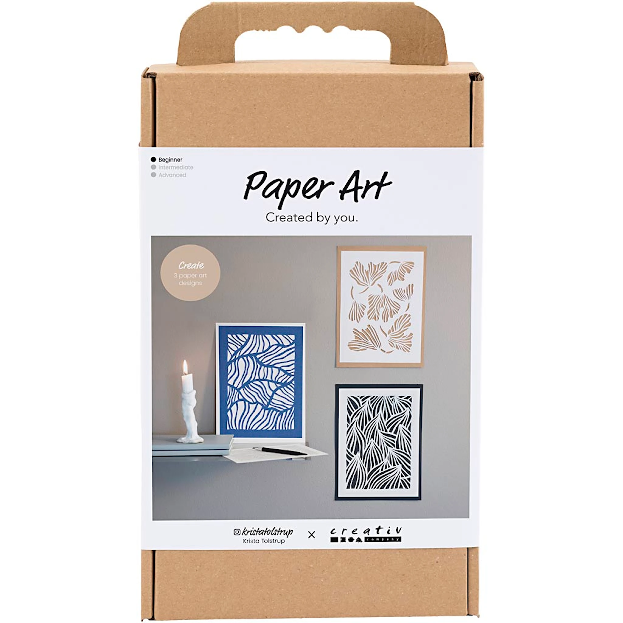 Produktbilde for DIY Kit papirkunst, Bilder for oppheng , off white, 1pk./ 1 pk.