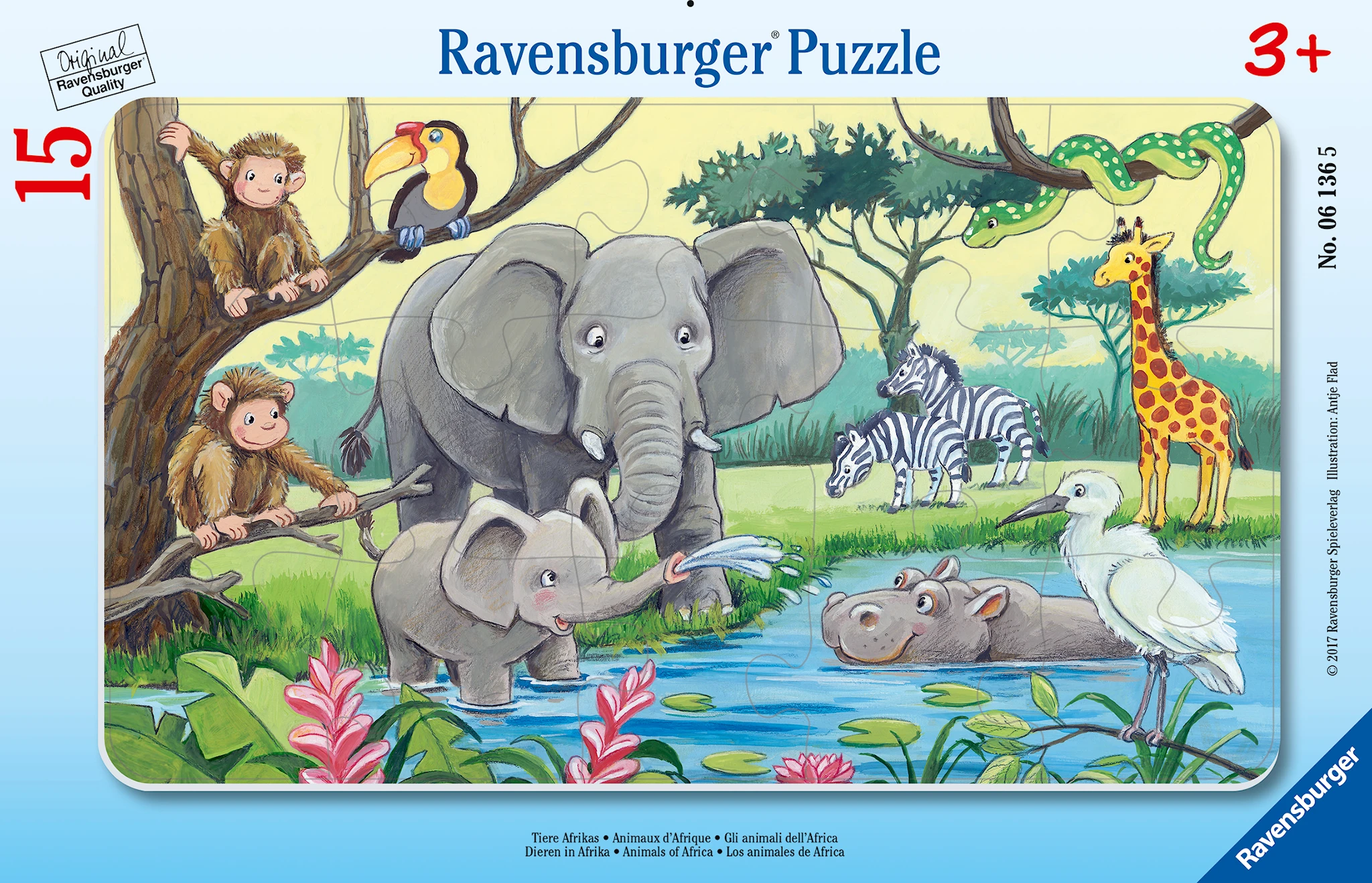 Tuotekuva ille African animals Palapelit 15 palaa Ravensburger