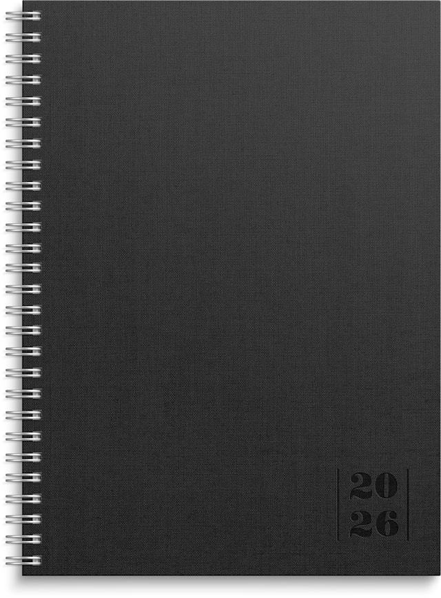Kalender 2026 A5 Senator Textile Svart Burde