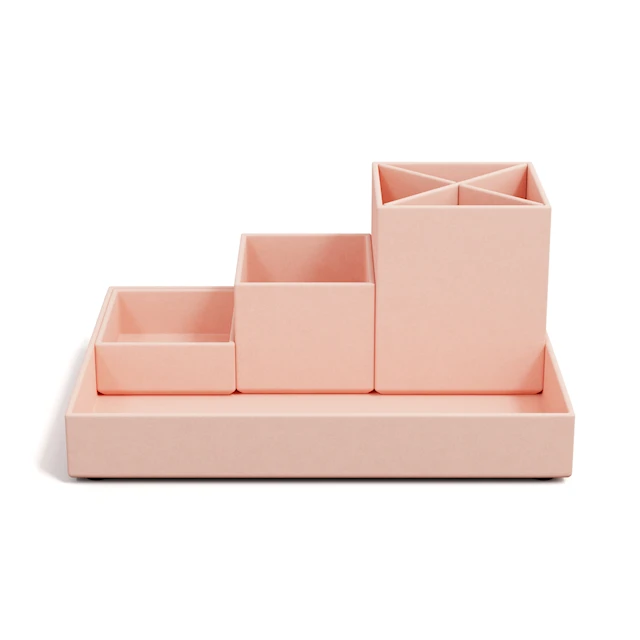 Skrivbordsförvaring 4 delar Dusty Pink Bigso Box of Sweden