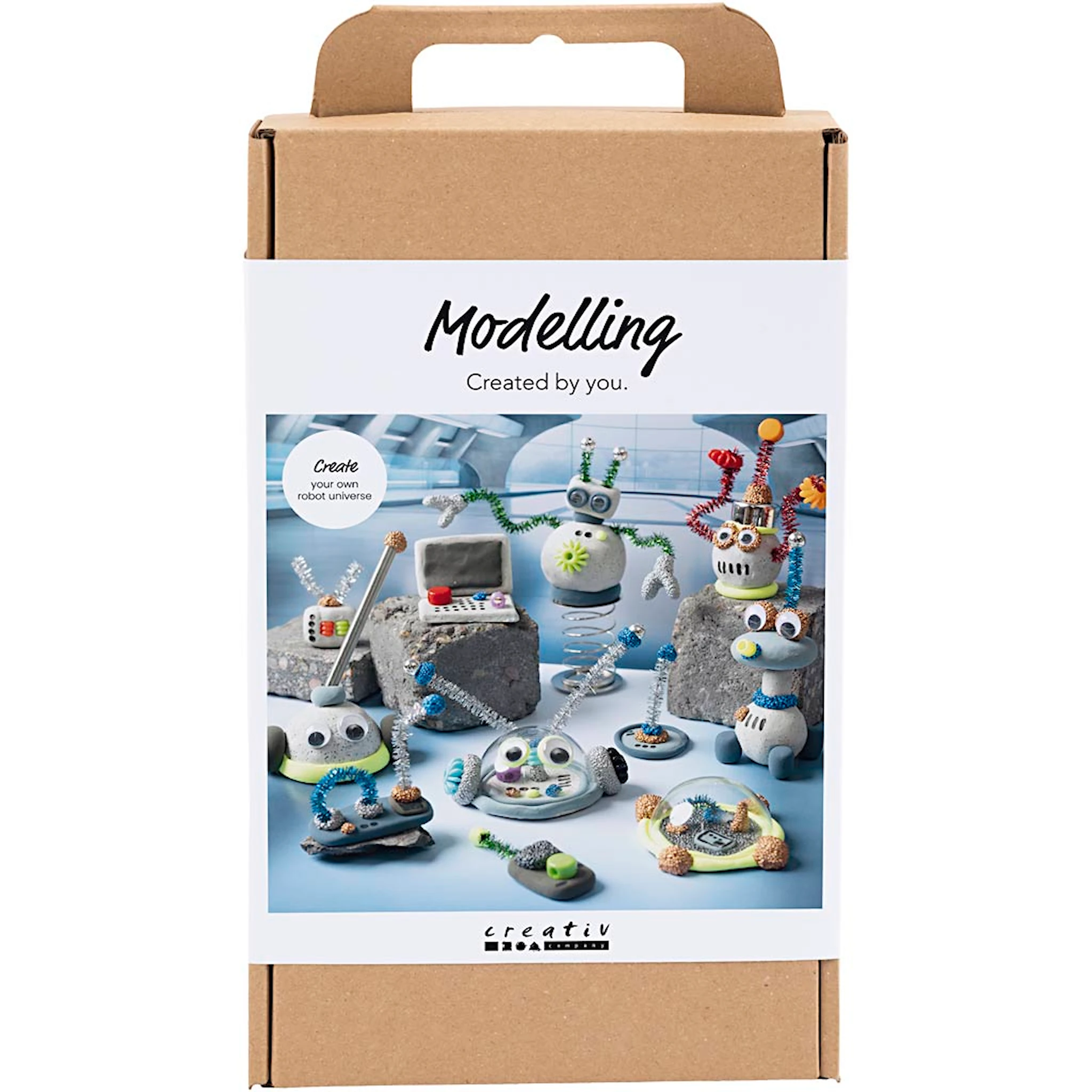 Produktbilde for DIY Kit Modellering, Robot, blå, grå, rød, forsølvet, 1 pk.