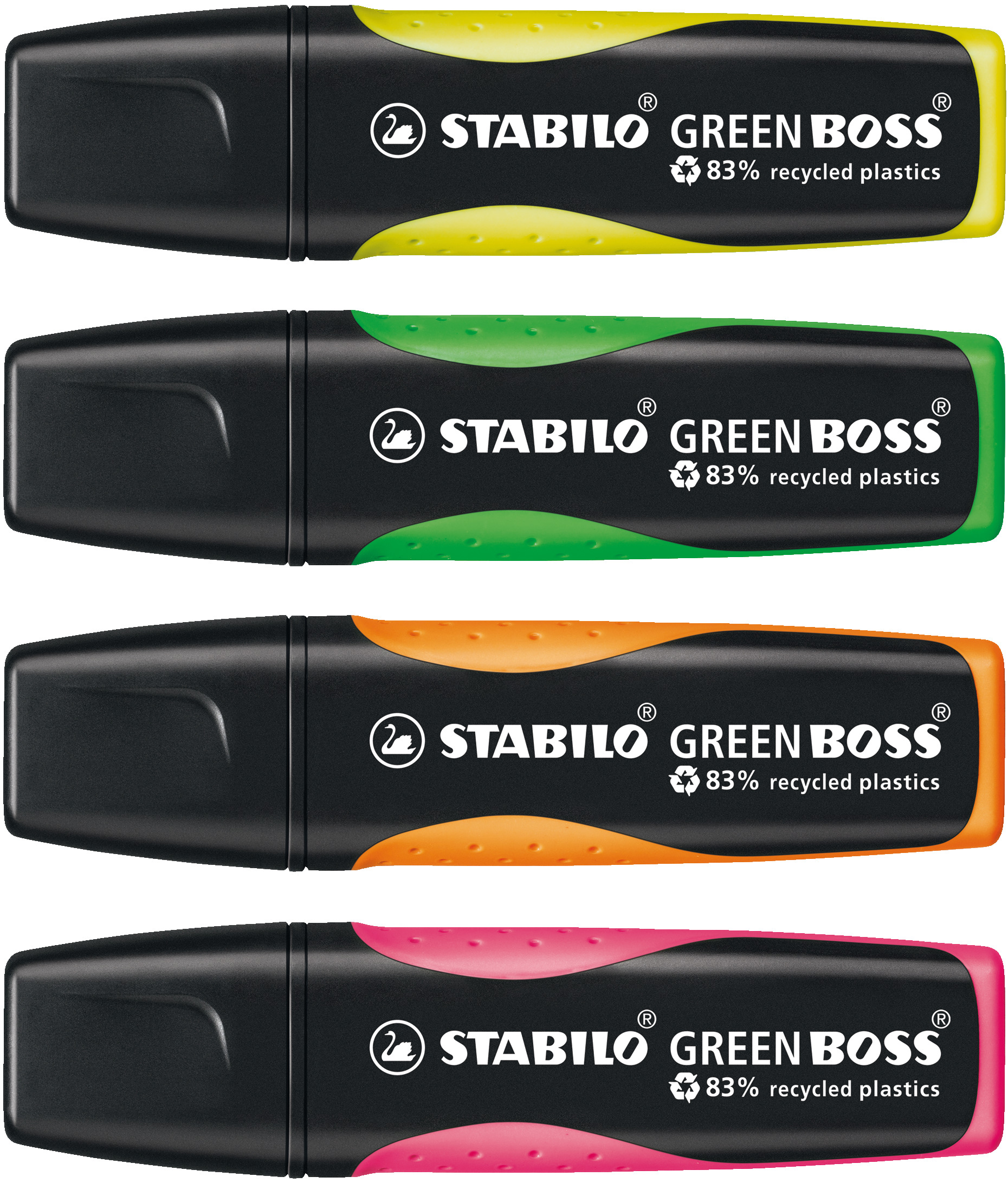 &Ouml;verstrykningspenna Neon 4-Pack STABILO BOSS GREEN