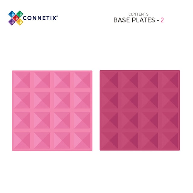 Produktbild 3 för Connetix Pastel Pink & Berry Basplatta 2 Delar