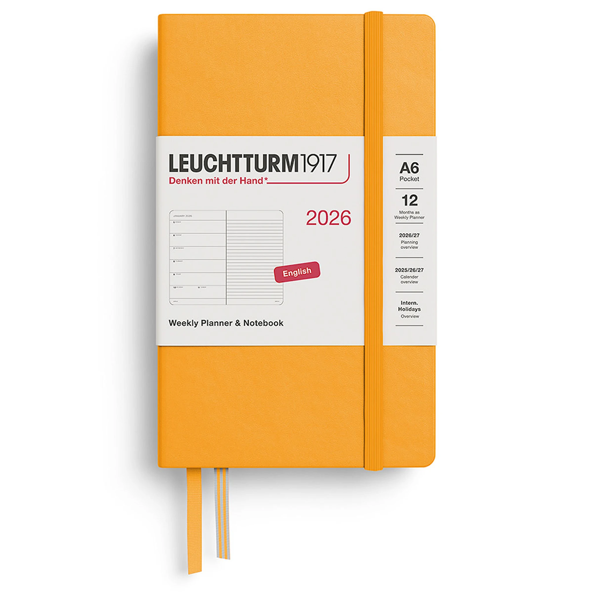 Tuotekuva ille Weekly Planner & Notebook 2026 A6 Rising Sun Leuchtturm1917