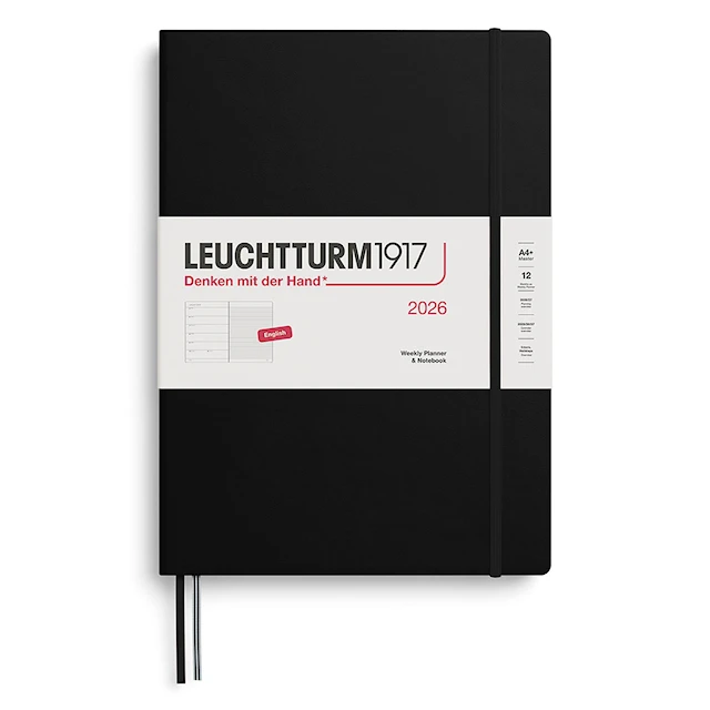 Weekly Planner & Notebook 2026 A4+ Black Leuchtturm1917