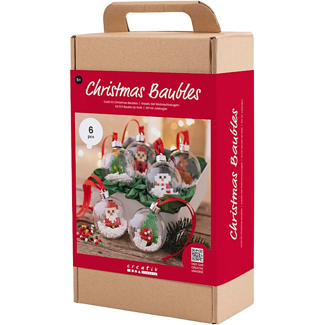 Tuotekuva 3 - Askartelusetti Joulupallot, Helmet, 1 pkk/ 1 pkt