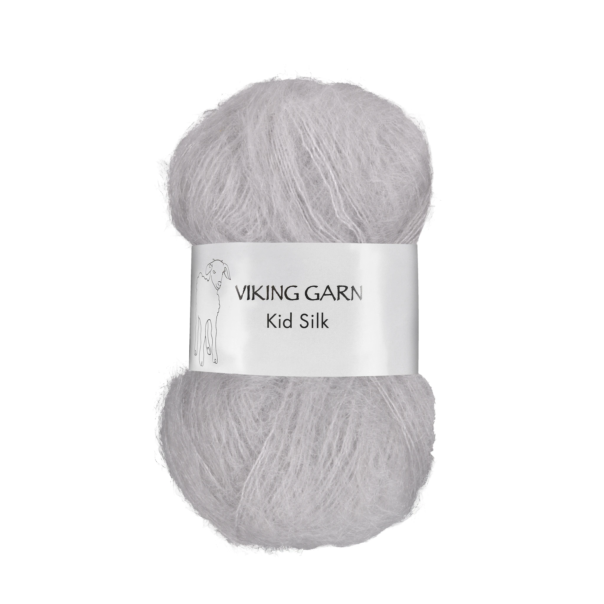 Tuotekuva ille Kid/Silk 25 g Light Grey 311 Viking Garn