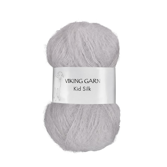 Kid/Silk Garn 25 g Lys grå 311 Viking Garn