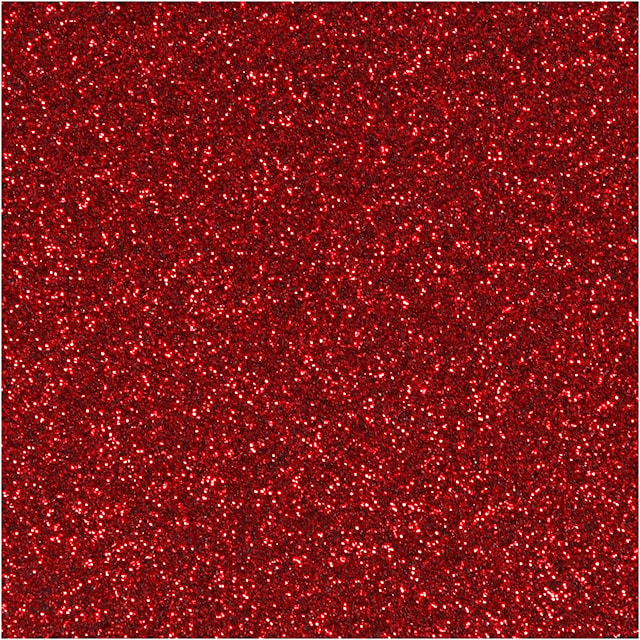 Produktbild 3 för Stryktyg Iron-on A5 Röd Glitter 1 ark