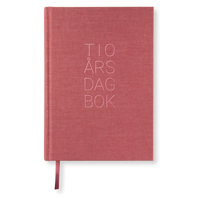 10-Års Dagbok A5 Red Twist Paperstyle