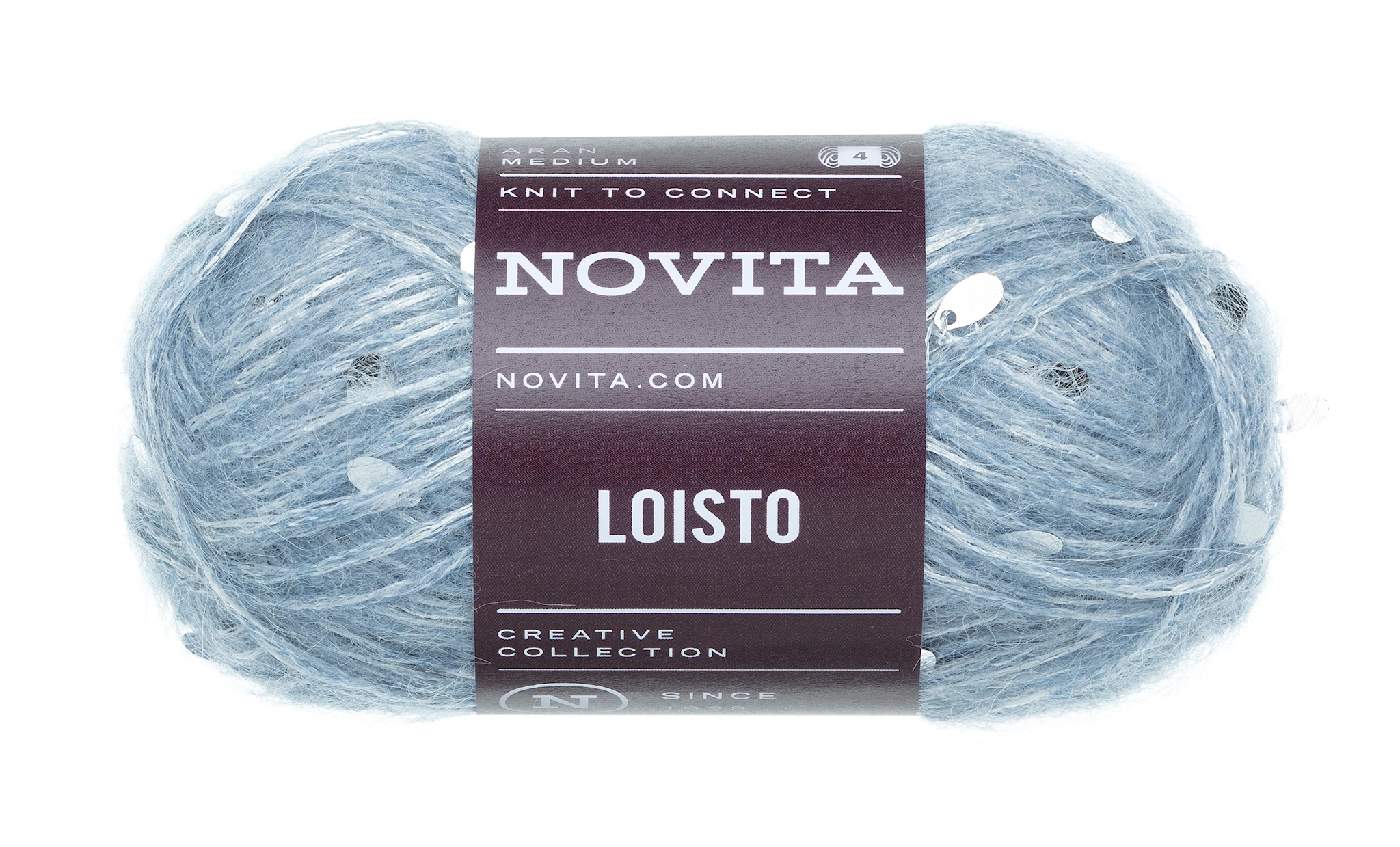Produktbild för Loisto Paljettgarn 50g  Nostalgi 1591 Novita