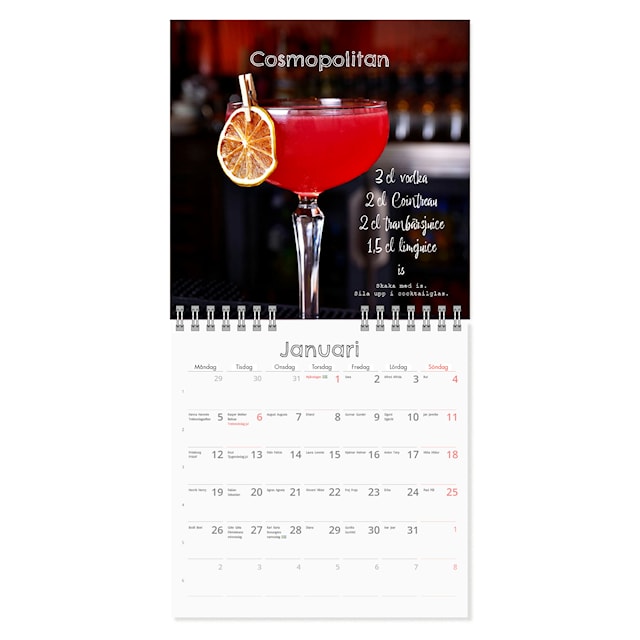Produktbild 2 för Väggkalender Cocktail Mini 2026
