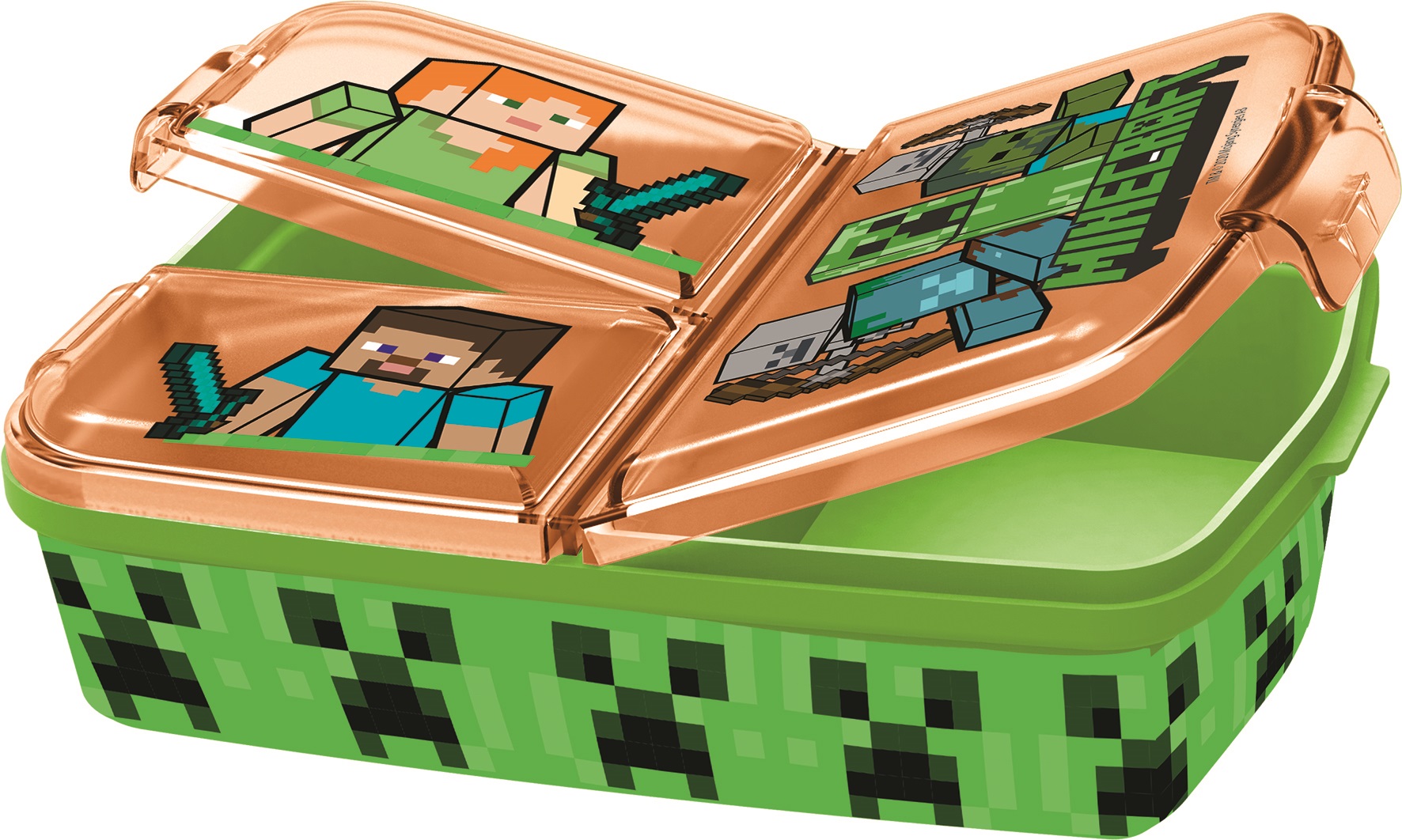 Minecraft-eväsrasia jossa 3 lokeroa