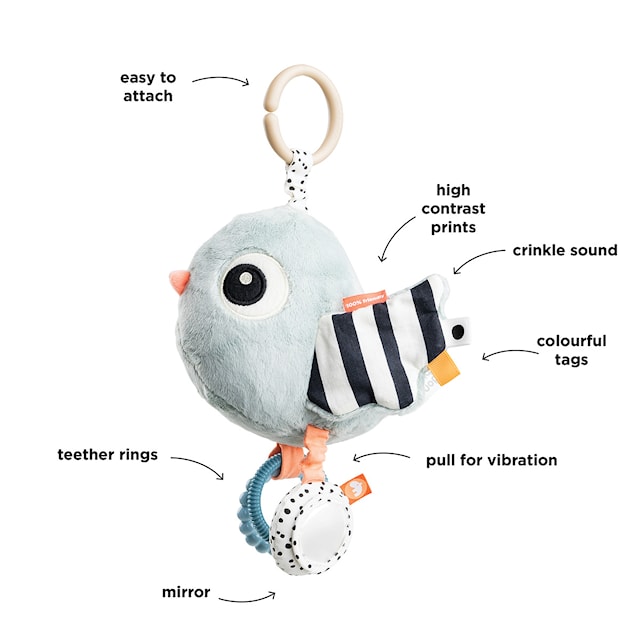 Produktbilde 2 for Sensorisk Aktivitetsleketøy Birdee Blue Done By Deer