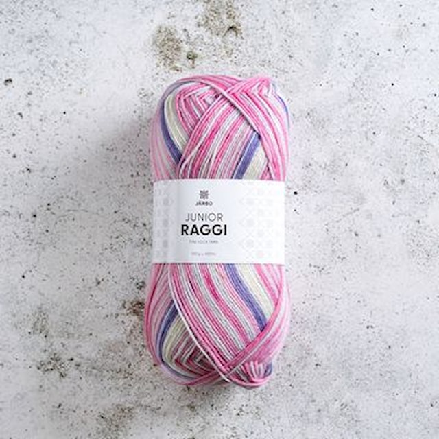 Junior Raggi Garn Ullmix 100 g Misty Petals 462 Järbo