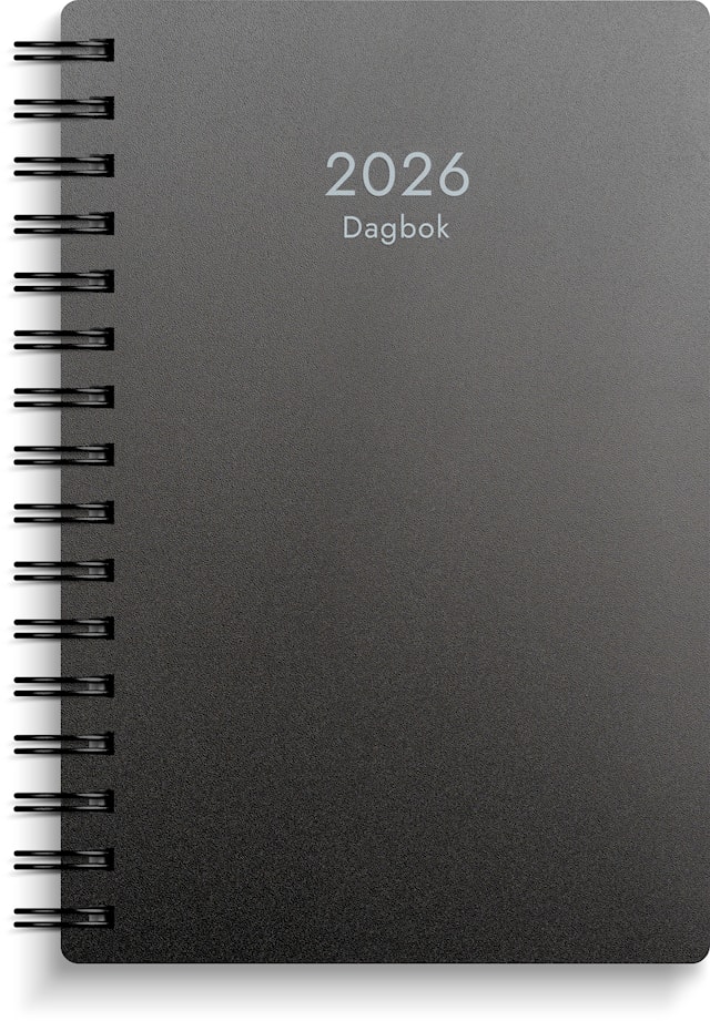 Produktbilde 1 for Kalender 2026 Dagbok Svart PP-plast Burde