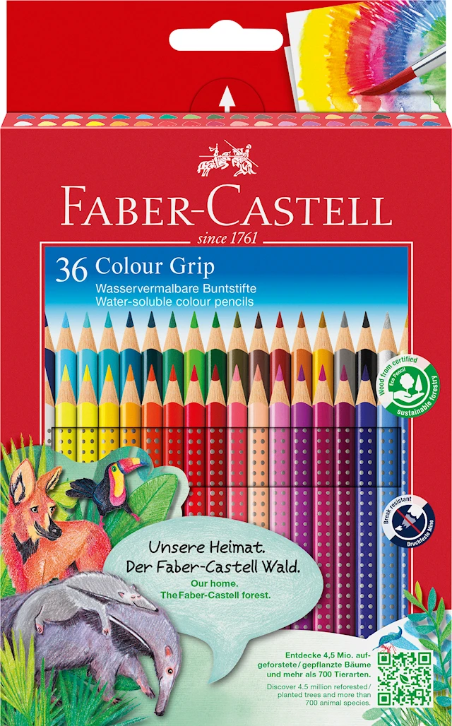 Värikynät Grip Color – 36 kynää Faber-Castell