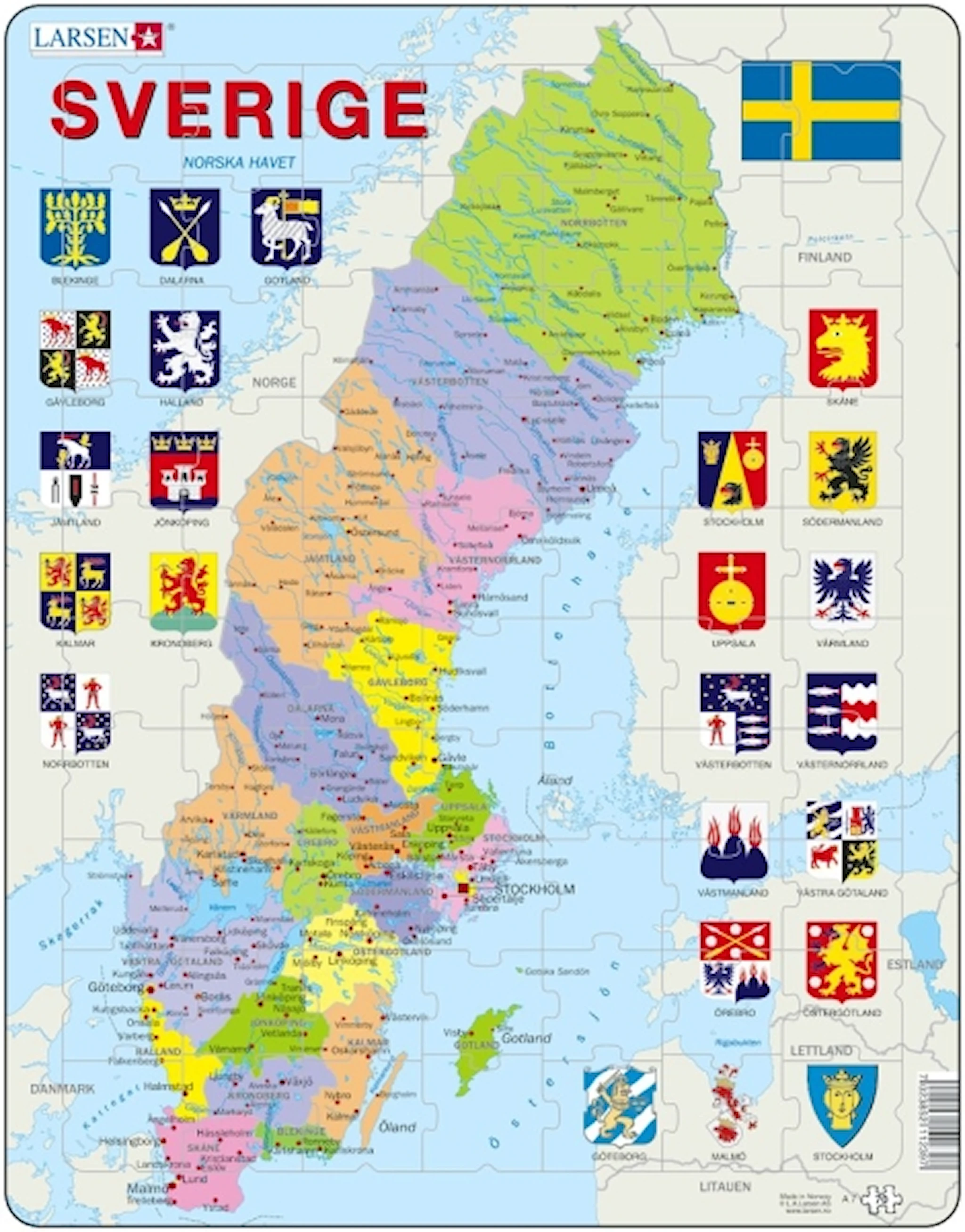 Produktbild för Sveriges län Larsen