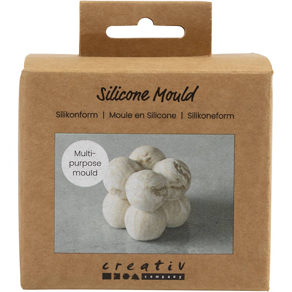 Silikonform för gjutning fyrkantig med bubblor höjd 4 cm Creativ Company
