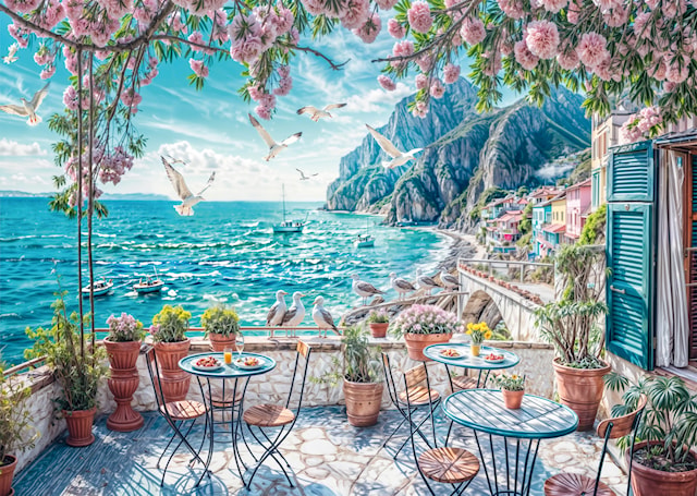 Produktbilde 2 for Seaside Terrace Puslespill 1000 Brikker Schmidt