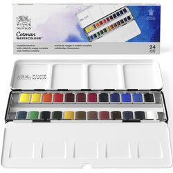 Akvarellfärg Cotman Sketchers Set 24 halvkoppar Winsor & Newton