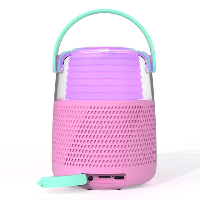 Produktbild 2 för Högtalare Karaoke Kit LED Rosa