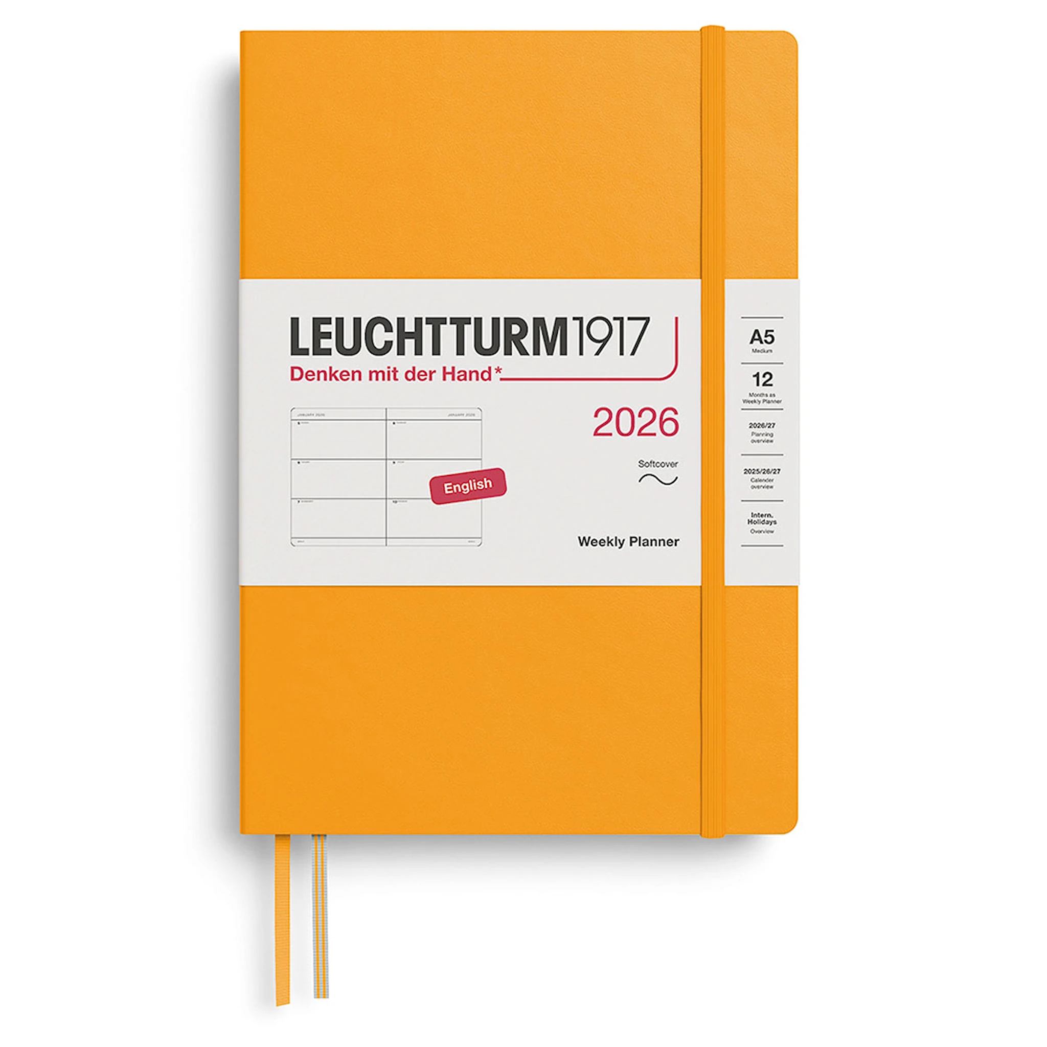 Tuotekuva ille Weekly Planner 2026 A5 Soft Rising Sun Leuchtturm1917
