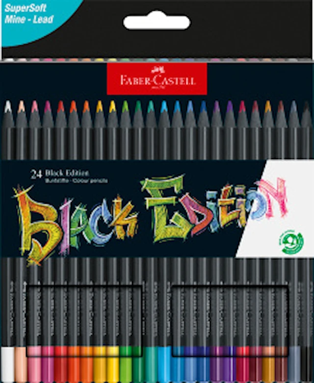 Faber-Castell Värikynä Black Edition, 24 kynää