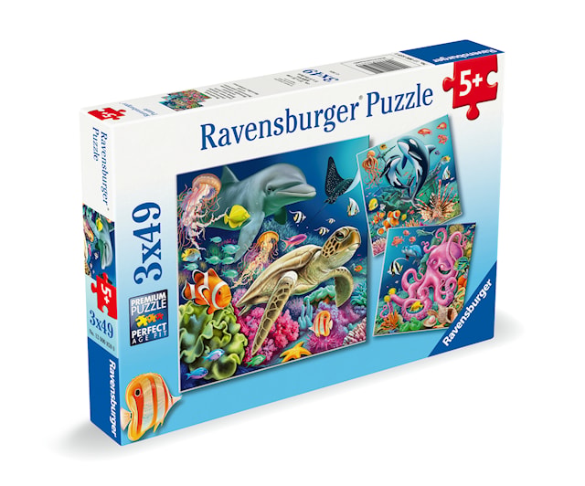 Produktbild 5 för Pussel Under Water 3x49 bitar, Ravensburger