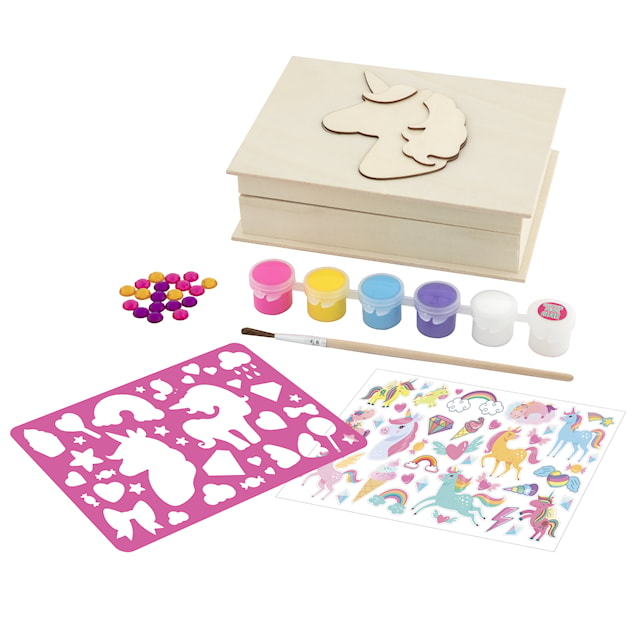 Tuotekuva 2 - Wooden Unicorn Jewellery Box Creative Craft Group