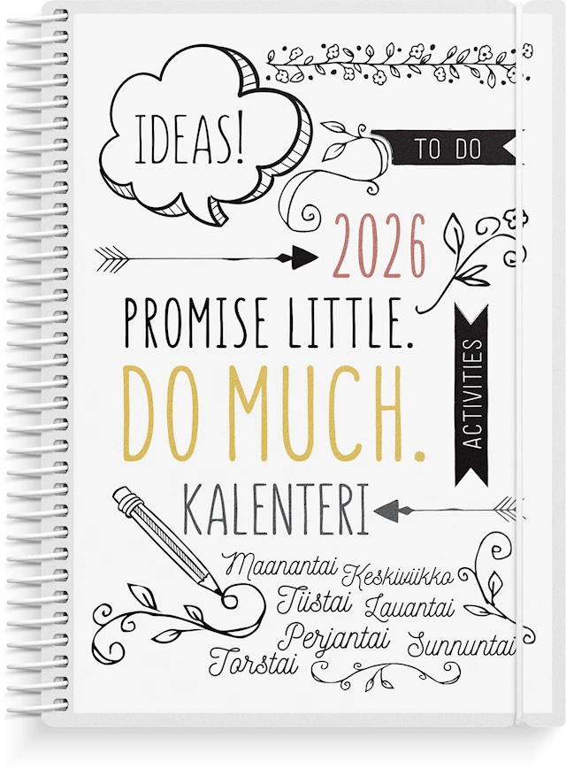 Kalenteri 2026 Scribble A5 Burde