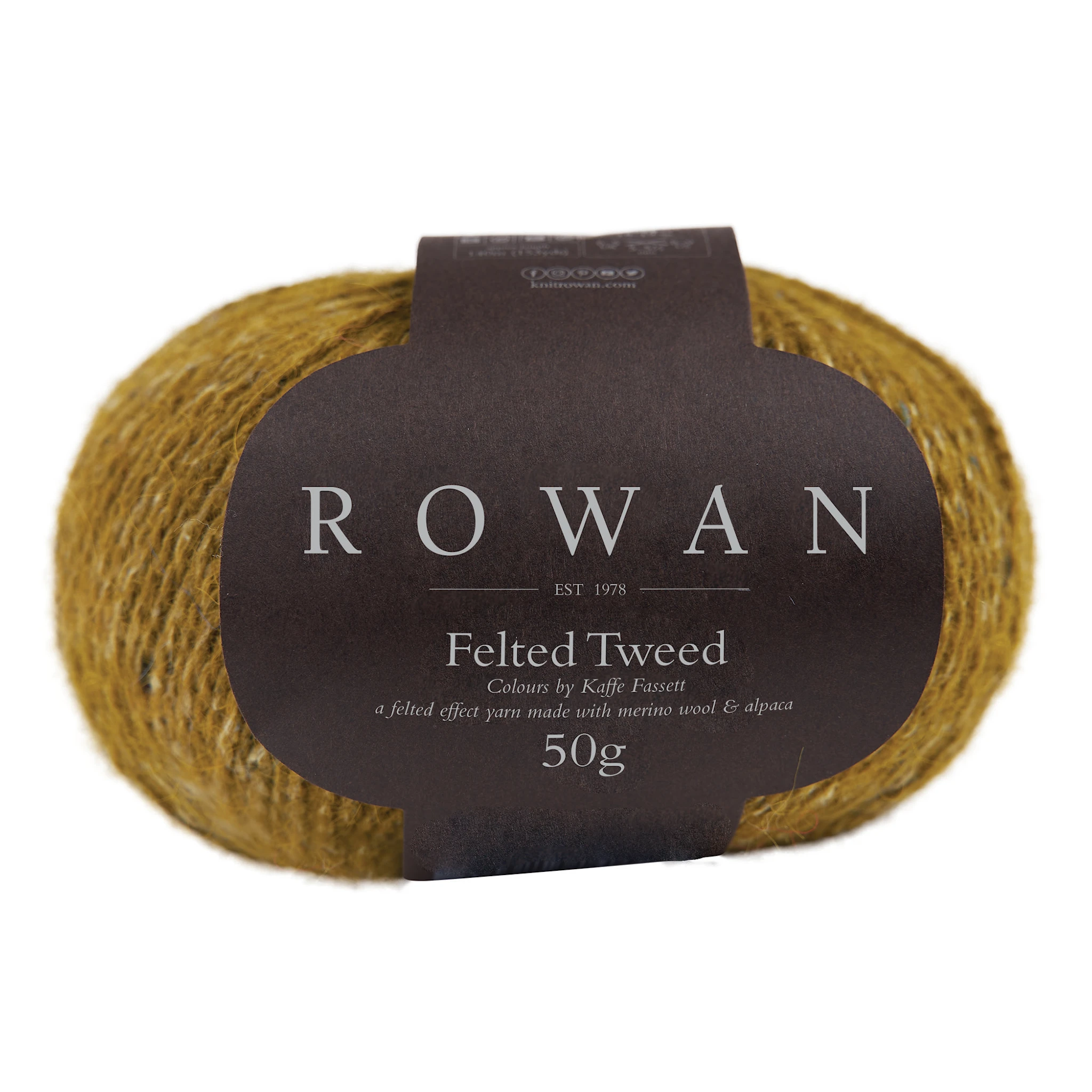 Produktbild för Felted Tweed 50 gr French Mustard 216, Rowan