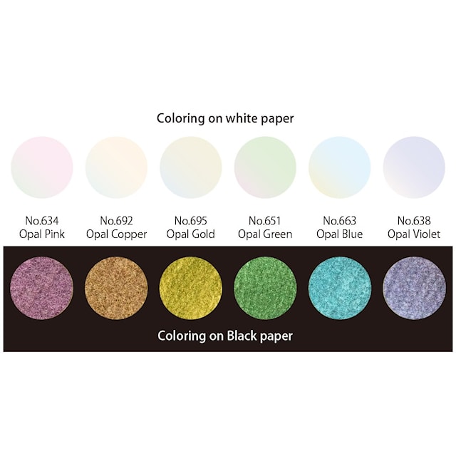 Tuotekuva 2 - ZIG Gansai Tambi Akvarellivärit 6 väriä, Opal Colors