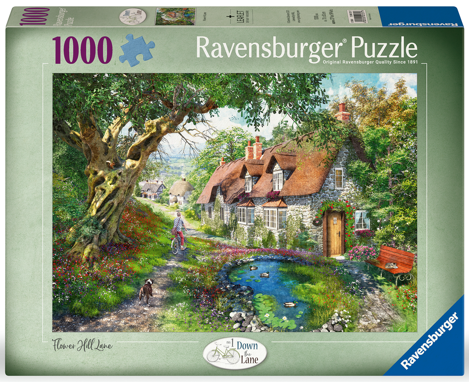Pussel Flower Hill Lane 1000 bitar, Ravensburger