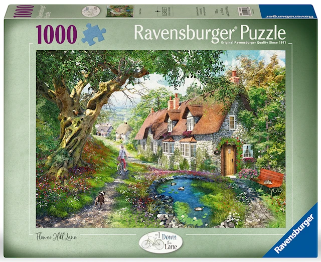 Pussel Flower Hill Lane 1000 bitar, Ravensburger