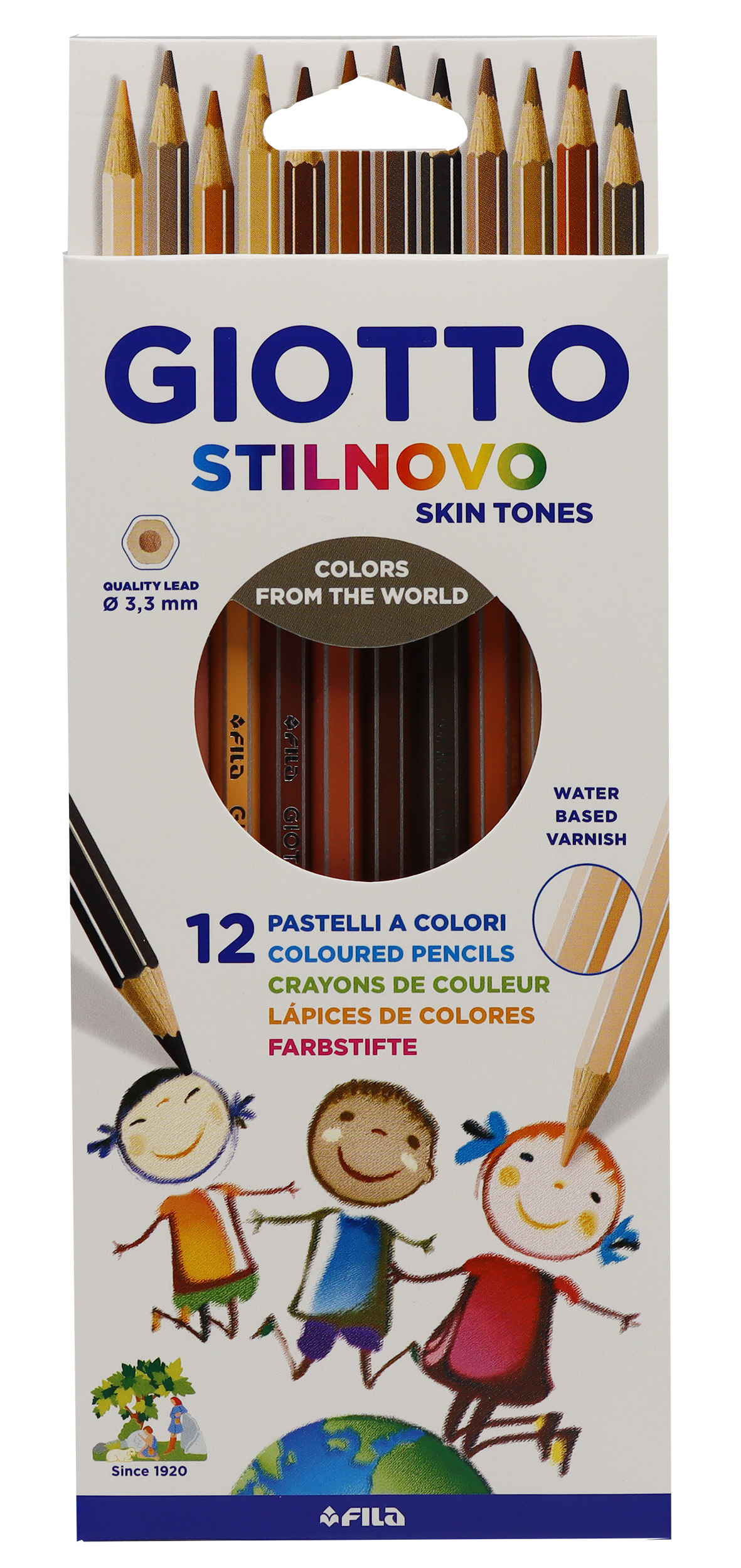 Färgpennor 12-p Skintones, Giotto Stilnovo